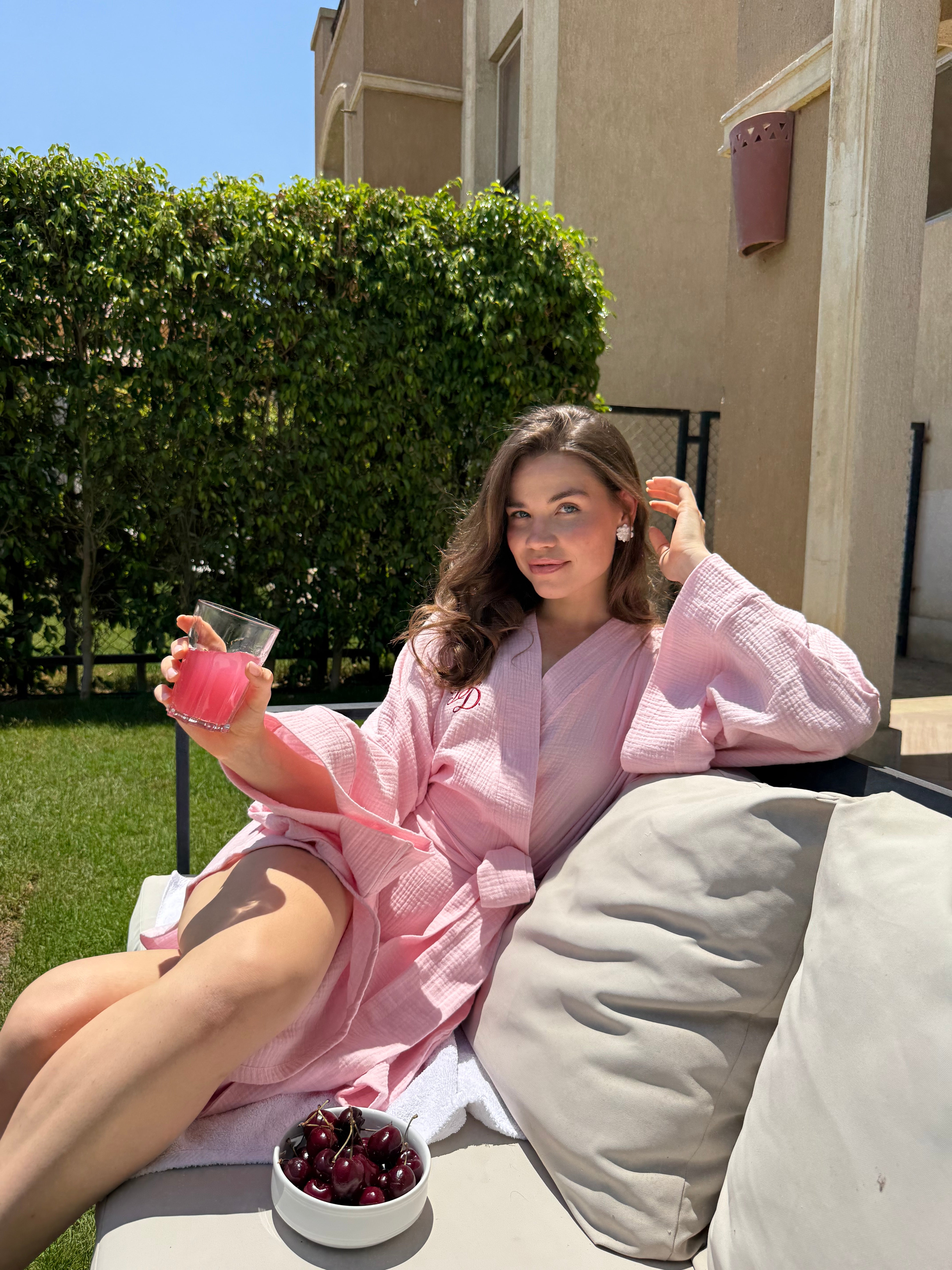Pretty in pink robe