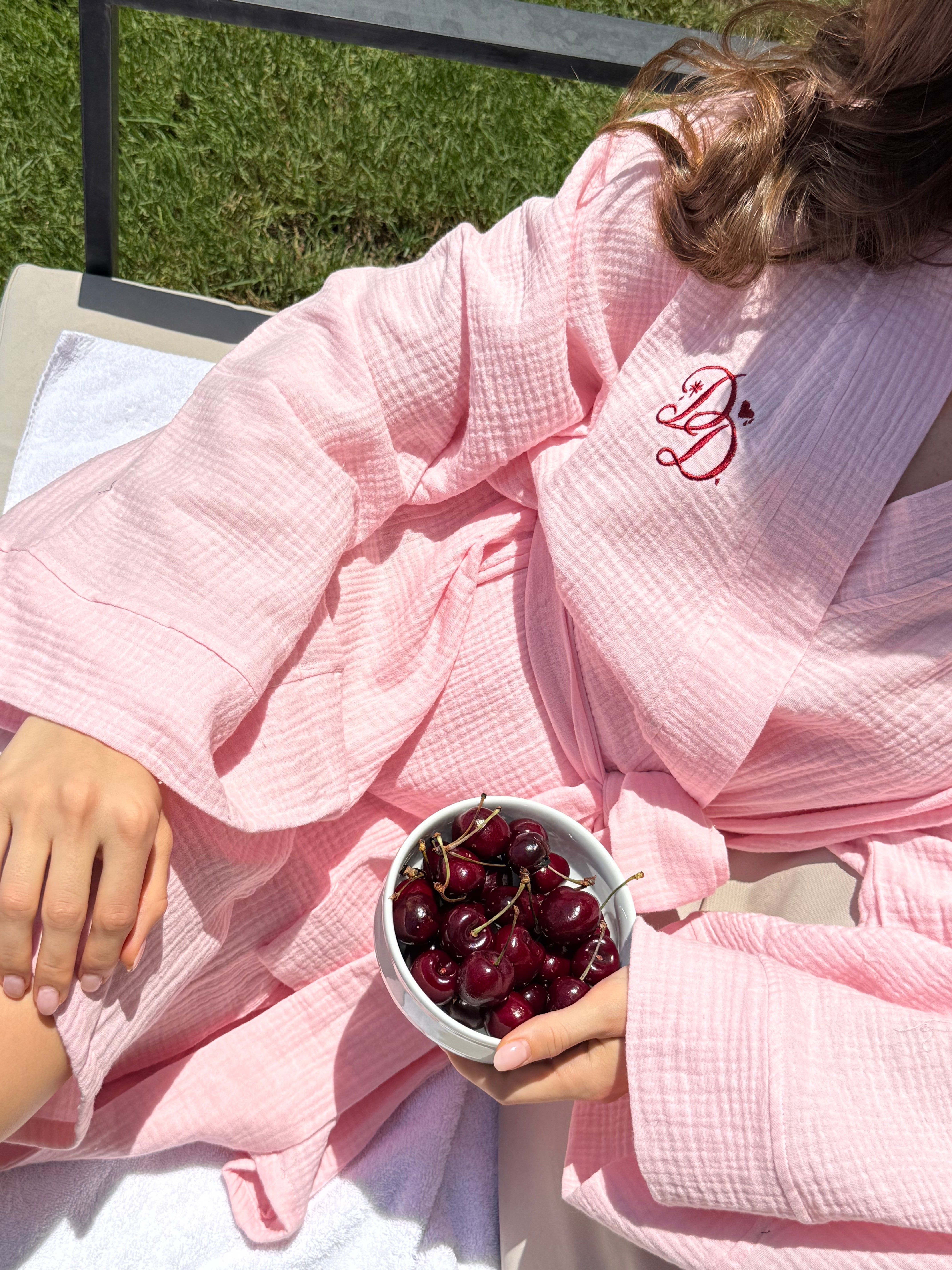 Pretty in pink robe